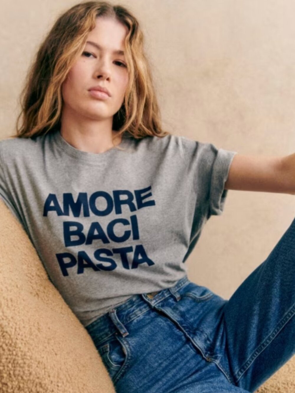 Sezane Amore Baci Pasta T-Shirt